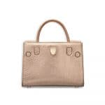 Dior Pink Gold-Tone Metallic Python Mini Diorever Bag
