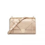 Dior Pink Gold-Tone Metallic Python Small Diorama Bag