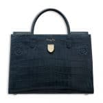 Dior Shiny Petrol Blue Nile Crocodile Diorever Bag