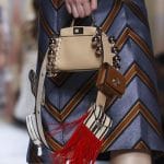 Fendi Beige Embellished Micro Peekaboo Bag - Spring 2018