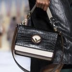 Fendi Black/White Crocodile Kan I F Bag - Spring 2018