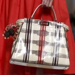 Fendi Ivory/Brown Plaid Python Peekaboo Bag - Spring 2018