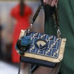 Fendi Natural/Blue FF Pattern Kan I F Bag - Spring 2018