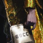 Gucci Gold/Black Printed Guccy Crossbody Bag - Spring 2018