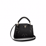 Louis Vuitton Noir Capucines Trunk Lotus BB Bag