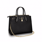 Louis Vuitton Noir Studded Edges City Steamer MM Bag