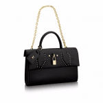 Louis Vuitton Noir Studded Pochette City Steamer Bag