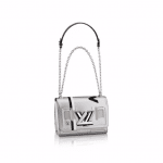 Louis Vuitton Silver Printed:Embossed Epi Twist PM Bag