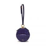 Mulberry Dark Amethyst Croc Print Mini Trunk Bag