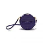 Mulberry Dark Amethyst Croc Print Trunk Bag