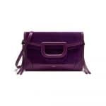Mulberry Dark Violet Silky Calf & Suede Brimley Envelope Bag