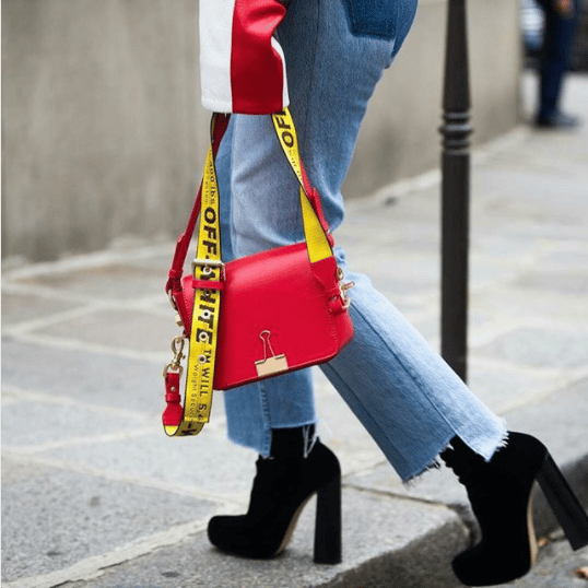 Off-White Yellow c/o Virgil Abloh Binder Clip Shoulder Bag