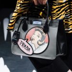 Prada Black/Gray Printed Top Handle Bag - Spring 2018