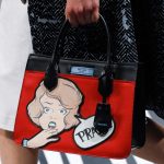 Prada Black/Red Printed Top Handle Bag - Spring 2018