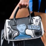Prada Black/White/Blue Printed Duffle Bag 2 - Spring 2018
