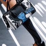 Prada Black/White/Blue Printed Duffle Bag - Spring 2018