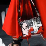 Prada Red/Black/White Printed Etiquette Shoulder Bag - Spring 2018
