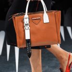 Prada Tan/White Top Handle Bag - Spring 2018