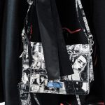 Prada White/Black Comic Printed Etiquette Shoulder Bag - Spring 2018