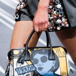 Prada White/Black/Yellow Printed Duffle Bag - Spring 2018