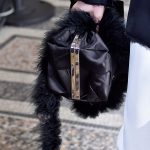 Proenza Schouler Black Silk with Fur Clutch Bag 2 - Spring 2018