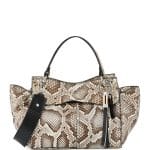 Proenza Schouler Brown Python Curl Top Handle Bag