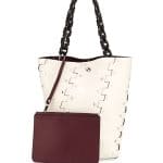 Proenza Schouler Off White Studded Hex Medium Bucket Bag