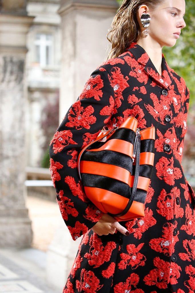 Proenza Schouler Red/Black Striped Tote Bag - Spring 2018