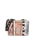 Proenza Schouler Rose Gold Metallic Patchwork Hava Chain Shoulder Bag