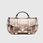 Proenza Schouler Rose Gold Printed Python PS1+ Tiny Bag