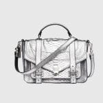 Proenza Schouler Silver Printed Python PS1+ Medium Bag