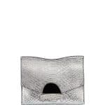 Proenza Schouler Silver Python Embossed Small Curl Clutch Bag