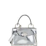 Proenza Schouler Silver Studded Metallic Small Hava Top Handle Bag Bag