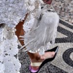 Proenza Schouler White Fur with Feather Minaudiere Bag 2 - Spring 2018
