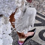 Proenza Schouler White Fur with Feather Minaudiere Bag 2 - Spring 2018