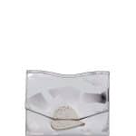 Proenza Schouler White/Silver Graffiti Small Curl Clutch Bag