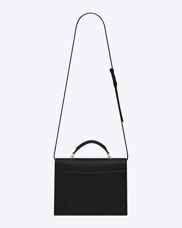 Saint Laurent Small Babylone Satchel in Black leather