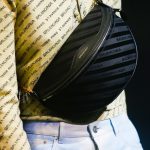 Balenciaga Black Monogram Belt Bag - Spring 2018
