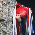 Balenciaga Red/White/Blue Fringed Clutch Bag - Spring 2018