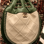 Chanel Beige/Green Crossbody Purse Bag