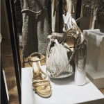 Chanel Gold Drawstring Bag and Sandals 2