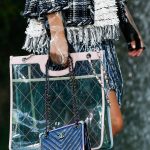 Chanel Green PVC Tote and Blue Chevron Shoulder Bags - Spring 2018
