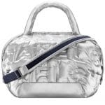 Chanel Silver Chanel Doudoune Large Zipped Shopping Bag 1