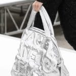 Chanel Silver Chanel Doudoune Large Zipped Shopping Bag 2