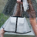 Chanel White/Black Logo Embroidered Shoulder Bag - Spring 2018
