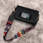 Dior Black Canyon Grained Lambskin Dio(r)evolution Flap Bag with Slot Handclasp 2