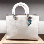 Dior Off-White Canyon Grained Lambskin Large Lady Dior Bag