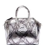 Givenchy Silver Laminated Python Mini Antigona Bag