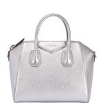 Givenchy Silver Metallic Mini Antigona Bag