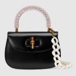 Gucci Black Bamboo Top Handle Bag